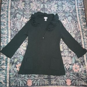 Soft Surroundings Women's Alpaca Wool Rose Cardigan Medium Cottagecore Cozy